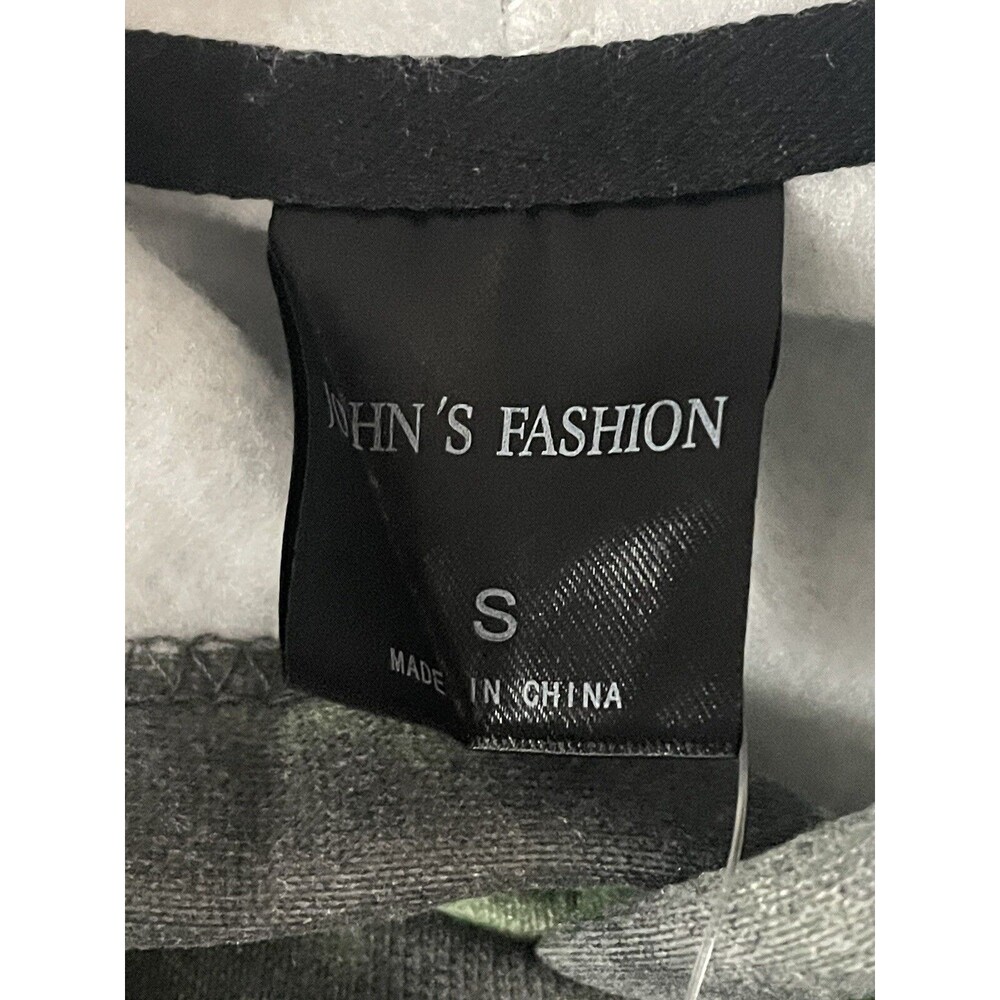 Mens Green Black White Tie Dye Sweatshirt Hoodie Drawstring Pocket S NWT - Picture 6 of 8